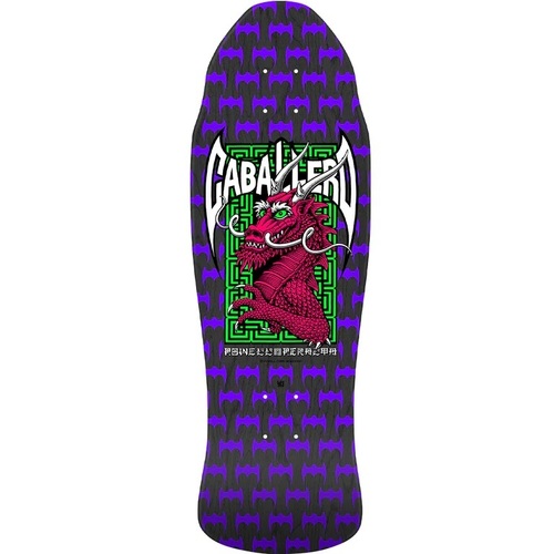 Powell Peralta Deck Caballero Street Dragon Black Stain/Purple 9.625 x 29.75 Inch