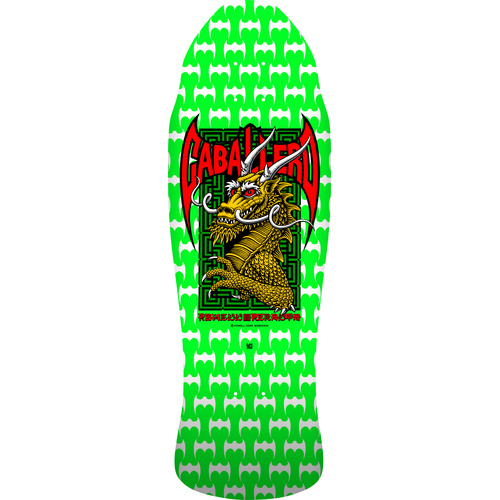 Powell Peralta Deck Caballero Street Dragon Green/White/Red 9.6 Inch Width