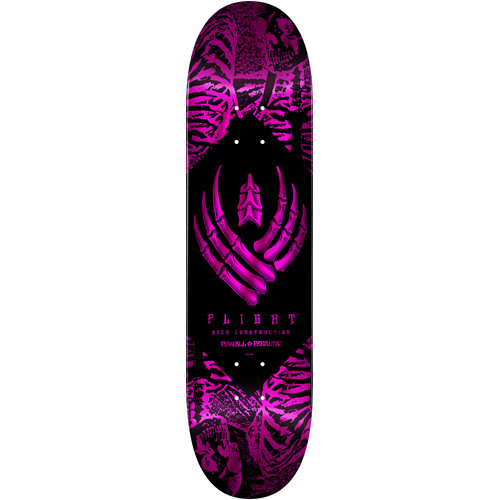 Powell Peralta Deck Flight Skeleton Pink Foil Shape 247 8.0 Inch Width