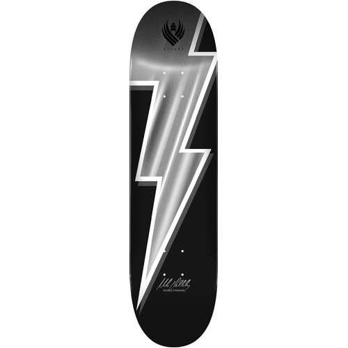 Powell Peralta Flight Deck Vallely Silver Foil Lightning Bolt 244 8.5 x 32 Inch