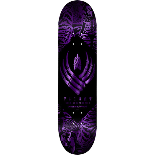 Powell Peralta Deck Flight Skeleton Purple Foil 309 9.0 Inch Width