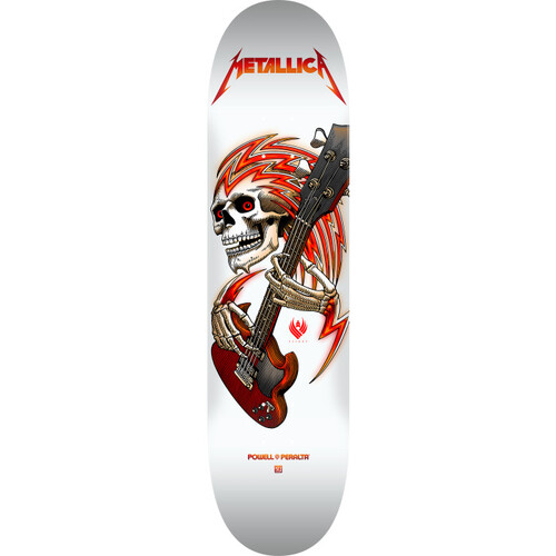 Powell Peralta Deck Flight Construction Metallica Colloab Shape 245 White 8.75 Inch Width