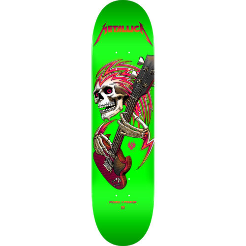 Powell Peralta Deck Flight Construction Metallica Collab Shape 246 Lime 9.0 Inch Width