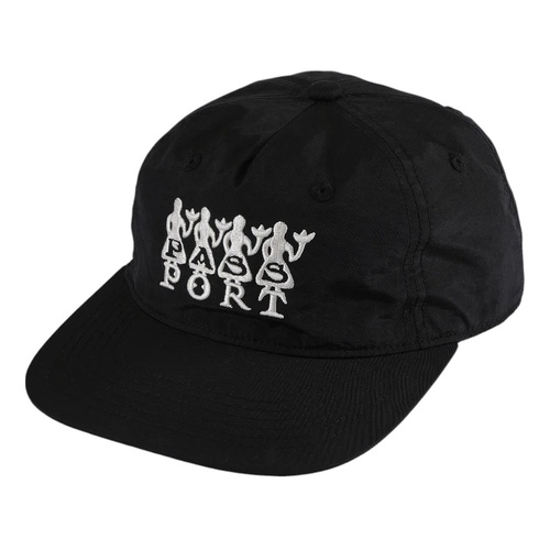 Passport Hat 4 Flowers RPET Workers Cap Black