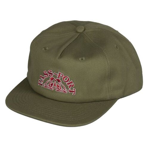 Passport Hat Crystal 5 Panel Olive