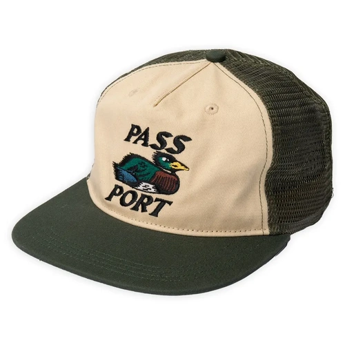 Passport Hat Fast Duck Workers Trucker Cream/Elm