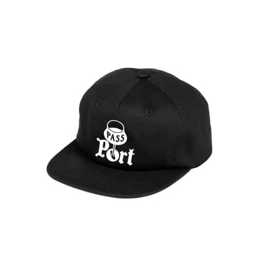 Passport Hat Port Glass 5 Panel Black