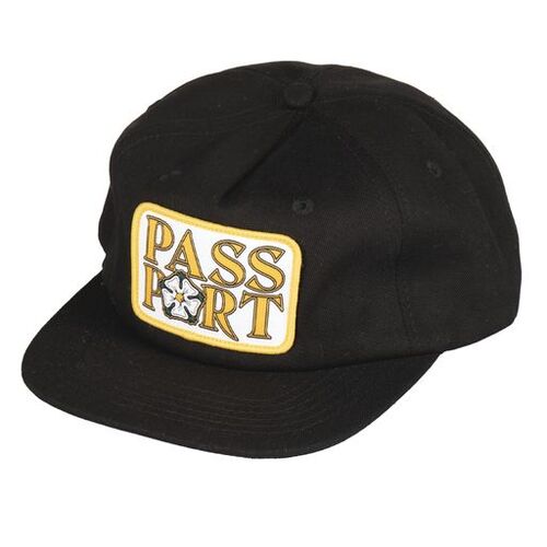 Passport Hat Rosa 5 Panel Black