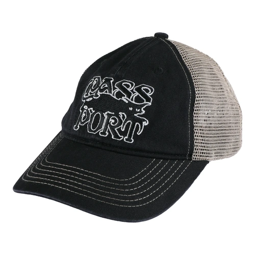 Passport Hat Slinkin Trucker Washed Black/White