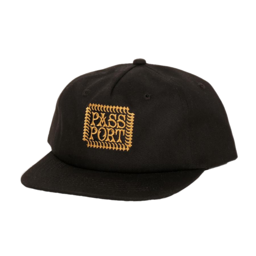 Passport Hat Tooth And Nail 5 Panel Black