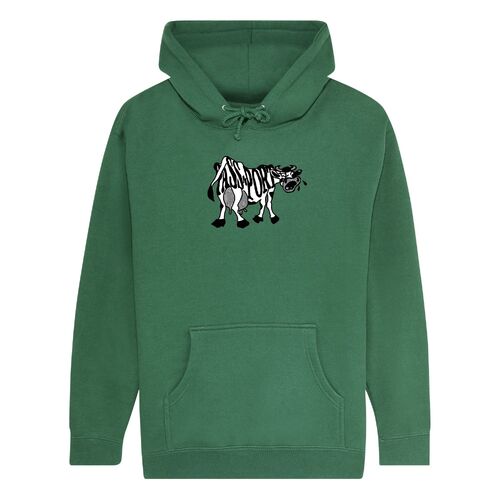 Passport Jumper Crying Cow Pull Over Hoodie Kelly Green [Size: Mens Medium]