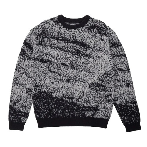 Passport Jumper Cave-In Mohair Crewneck Sweater Black/Grey [Size: Mens Medium] [Colour: Black]