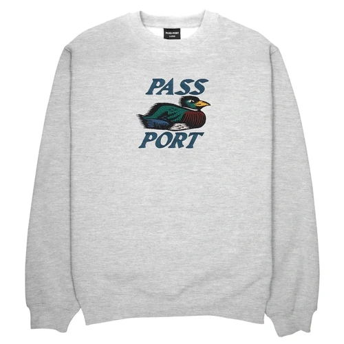Passport Jumper Fast Duck Sweater Ash Grey [Size: Mens Medium] [Colour: Grey]