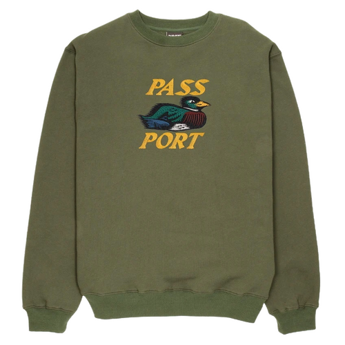 Passport Jumper Fast Duck Sweater Olive [Size: Mens Medium] [Colour: Green]