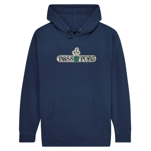Passport Jumper Gardenia Hood Navy [Size: Mens Medium] [Colour: Blue]