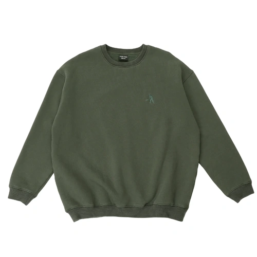 Passport Jumper Solid Workers Sweater Dark Elm [Size: Mens Medium] [Colour: Green]