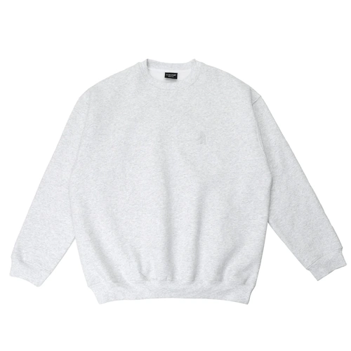 Passport Jumper Solid Workers Sweater Ice Marle [Size: Mens Medium] [Colour: White]