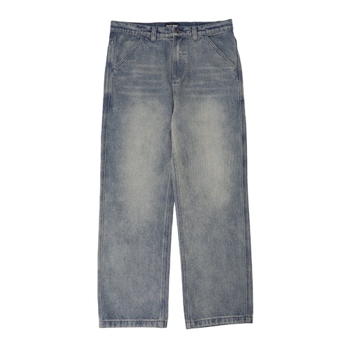 Passport Pants Workers Club Straight Leg Jean Faded Wash Grey [Size: 28 inch Waist] [Colour: Blue]