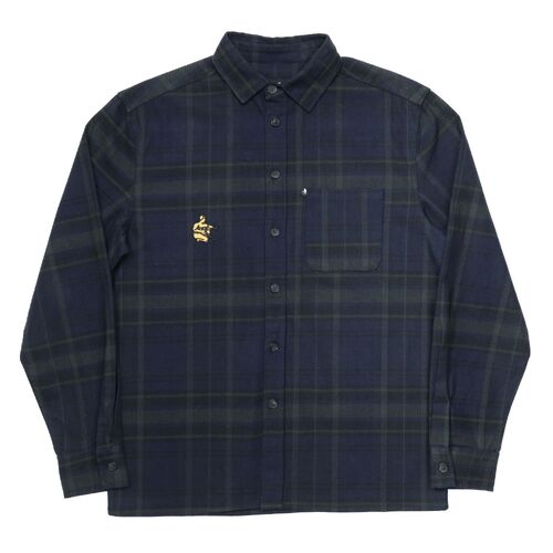 Passport Shirt Potters Mark Workers Flannel Navy [Size: Mens Medium]