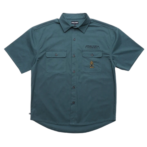 Passport Shirt Vineyard Workers SS Bottle Green [Size: Mens Small]