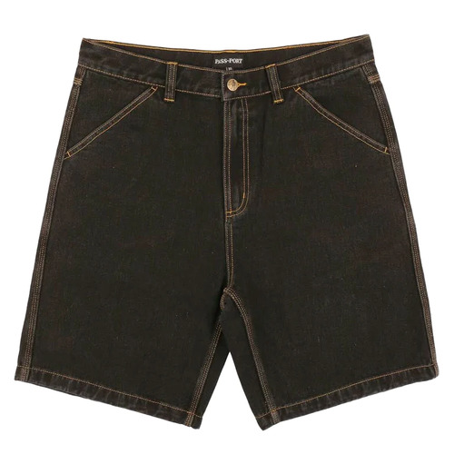 Passport Shorts Workers Club Denim Short Washed Black [Size: 26 inch Waist]