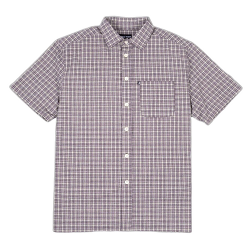 Passport Shirt Workers Check SS Chocolate Mint [Size: Mens Large]