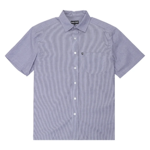Passport Shirt Workers Stripe Indigo [Size: Mens Medium] [Colour: Blue]