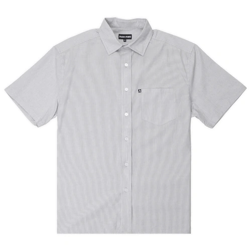 Passport Shirt Workers Stripe Stone [Size: Mens Small] [Colour: Grey]