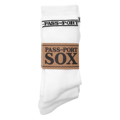 Passport Socks 3pk Sox White US 8-12