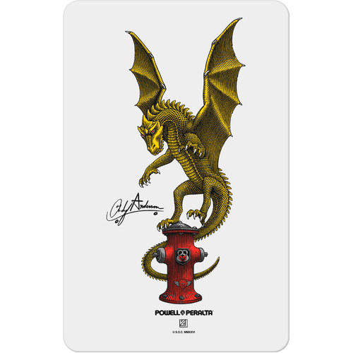 Powell Peralta Sticker Andy Anderson Hydrant Dragon 6 Inch