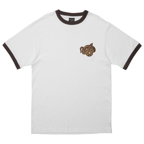 Passport Tee Coiled White Ringer [Size: Mens Small]
