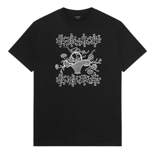 Passport Tee Edible Flowers Black [Size: Mens Large] [Colour: Black]