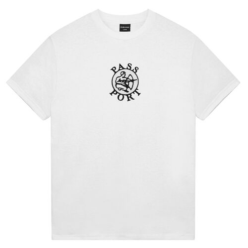 Passport Tee Potters Mark Embroidery White [Size: Mens Medium]