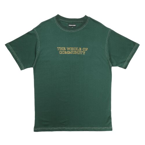 Passport Tee Whole of Community Embroidery Organic Forest Green [Size: Mens Medium]