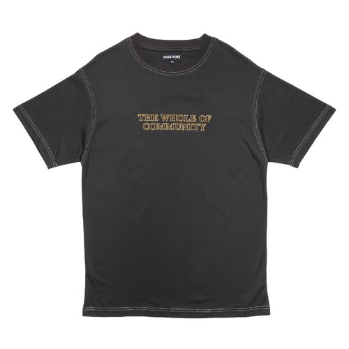 Passport Tee Whole of Community Embroidery Organic Tar [Size: Mens Large]
