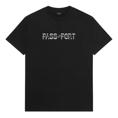 Passport Tee Needlework Black [Size: Mens Medium] [Colour: Black]