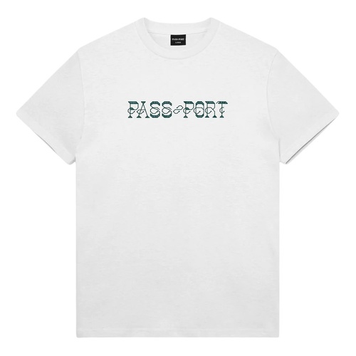Passport Tee Needlework White [Size: Mens Large] [Colour: White]