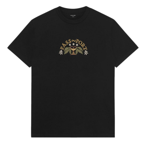 Passport Tee Arched Embroidery Black [Size: Mens Medium]