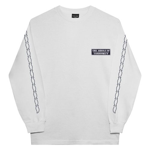 Passport Tee L/S Whole Of Community White [Size: Mens Medium]