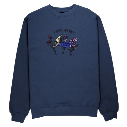 Passport Jumper Gardening Applique Crew Neck Pullover Navy [Size: Mens Medium]