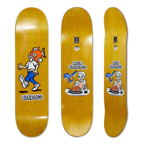 Polar Skate Co. Deck Fish Head Shin Sanbongi 8.375 Inch Width Assorted Stain