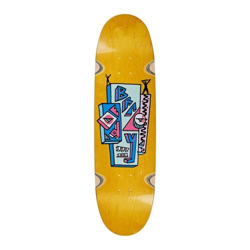Polar Skate Co. Deck Skyscraper Yellow Football Shape 8.75