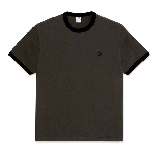 Polar Skate Co. Tee Ringer Dirty Black/Black [Size: Mens Medium] [Colour: Black]