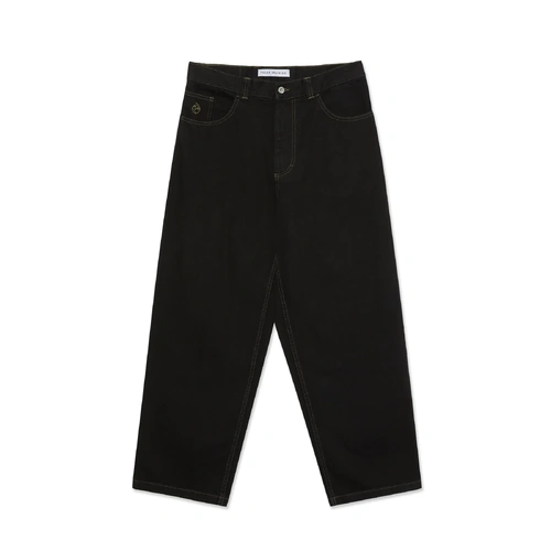 Polar Skate Co. Pants Big Boy Jeans Black/Dark Olive [Size: Mens Small] [Colour: Black]