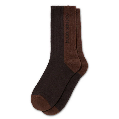 Polar Skate Co. Socks 50/50 Rib Brown US 7-10