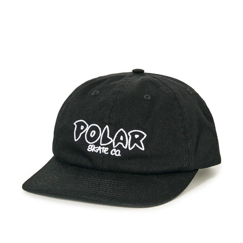 Polar Skate Co. Hat Michael Cap Outline Logo Black