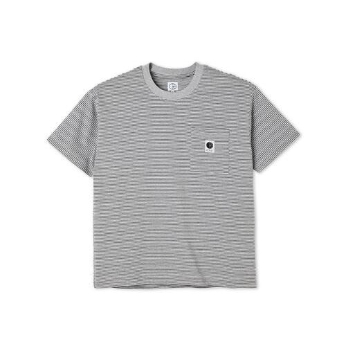 Polar Skate Co. Tee Stripe Pocket Grey [Size: Mens Medium]