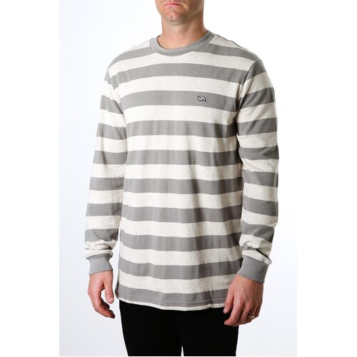RVCA Tee L/S Shallow End Stripe Sage [Size: Mens Medium]