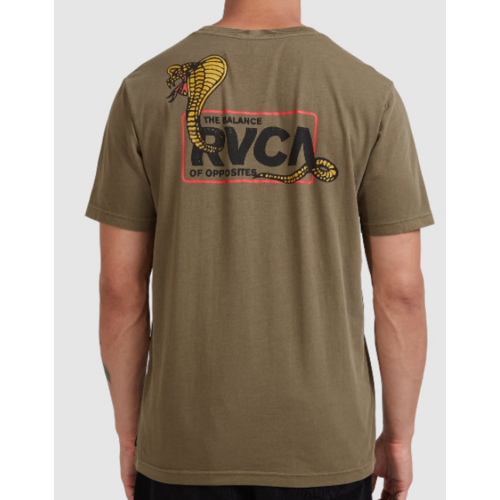 RVCA Tee Snake Eyes Dark Olive [Size: Mens Medium]