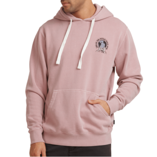 RVCA Jumper Hood PO World Party Pale Mauve [Size: Mens Medium]